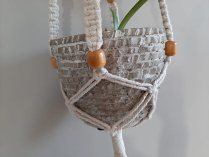 Plantenhanger macramé ongebleekt katoen - Afbeelding 4
