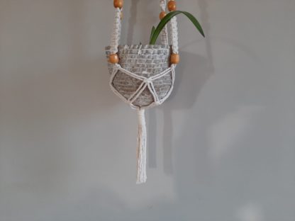 Plantenhanger macramé ongebleekt katoen - Afbeelding 5