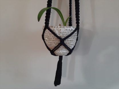 Macramé plantenhanger zwart - Afbeelding 4