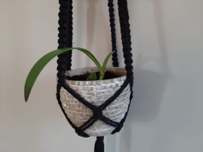 Macramé plantenhanger zwart - Afbeelding 6