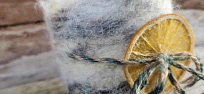 Windlichtje wol lichte kleur - Afbeelding 2