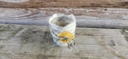 Windlichtje wol lichte kleur - Afbeelding 3