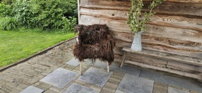 Vacht donkerbruin/grijs 'Mieke'