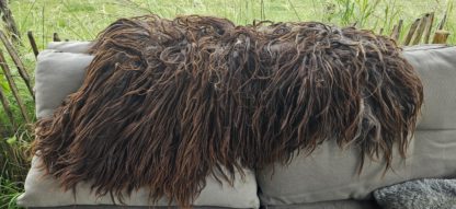 Vacht donkerbruin/grijs 'Mieke' - Afbeelding 6
