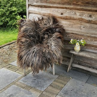 Vacht lichtgrijs/bruin 'Lisa'