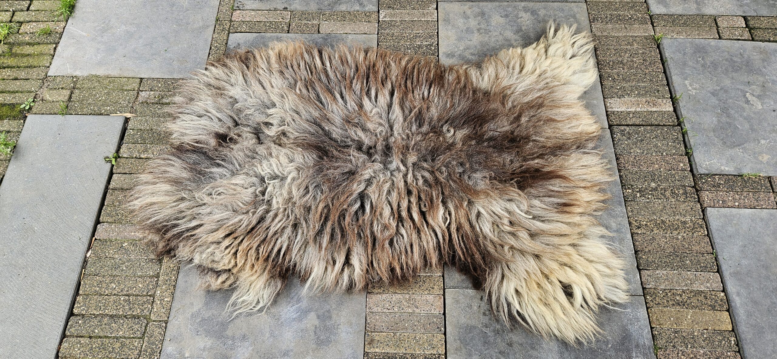 Vacht grijs/bruin/blond 'Molly' - Afbeelding 2