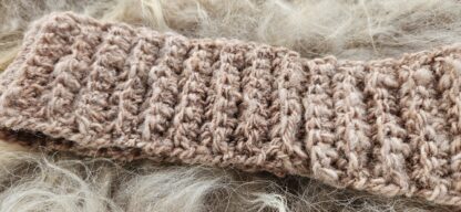 Hoofdband/ oorwarmers lichtroze wol - Afbeelding 3