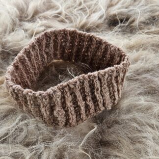 Hoofdband/ oorwarmers lichtroze wol