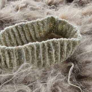 Hoofdband/oorwarmers lichtgroen wol