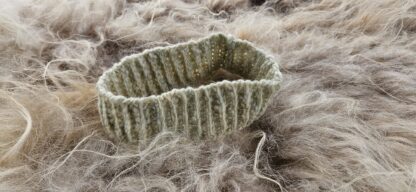 Hoofdband/oorwarmers lichtgroen wol
