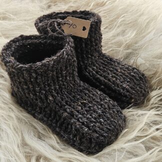 Wollen sloffen bruin maat 40