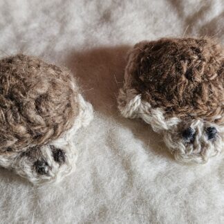 Set van twee schildpadjes van wol