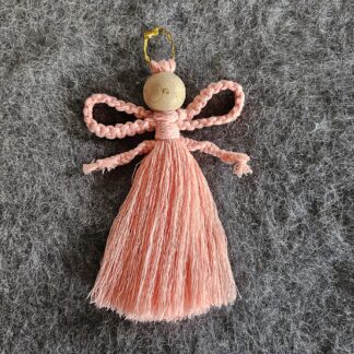 Macramé engel roze