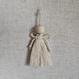 Macramé engel beige