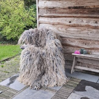 XXL vacht grijs/ lichtbruin 'Layla'