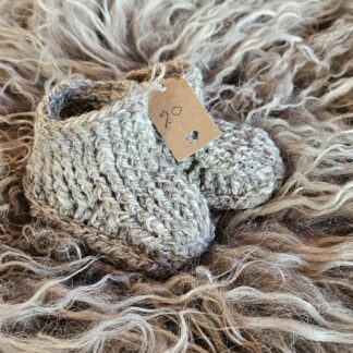 Wollen slofjes grijs maat 20