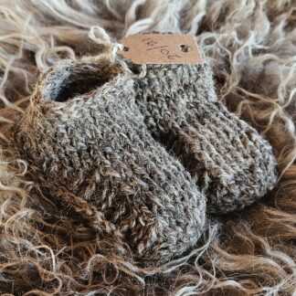 Wollen slofjes grijs maat 20/21