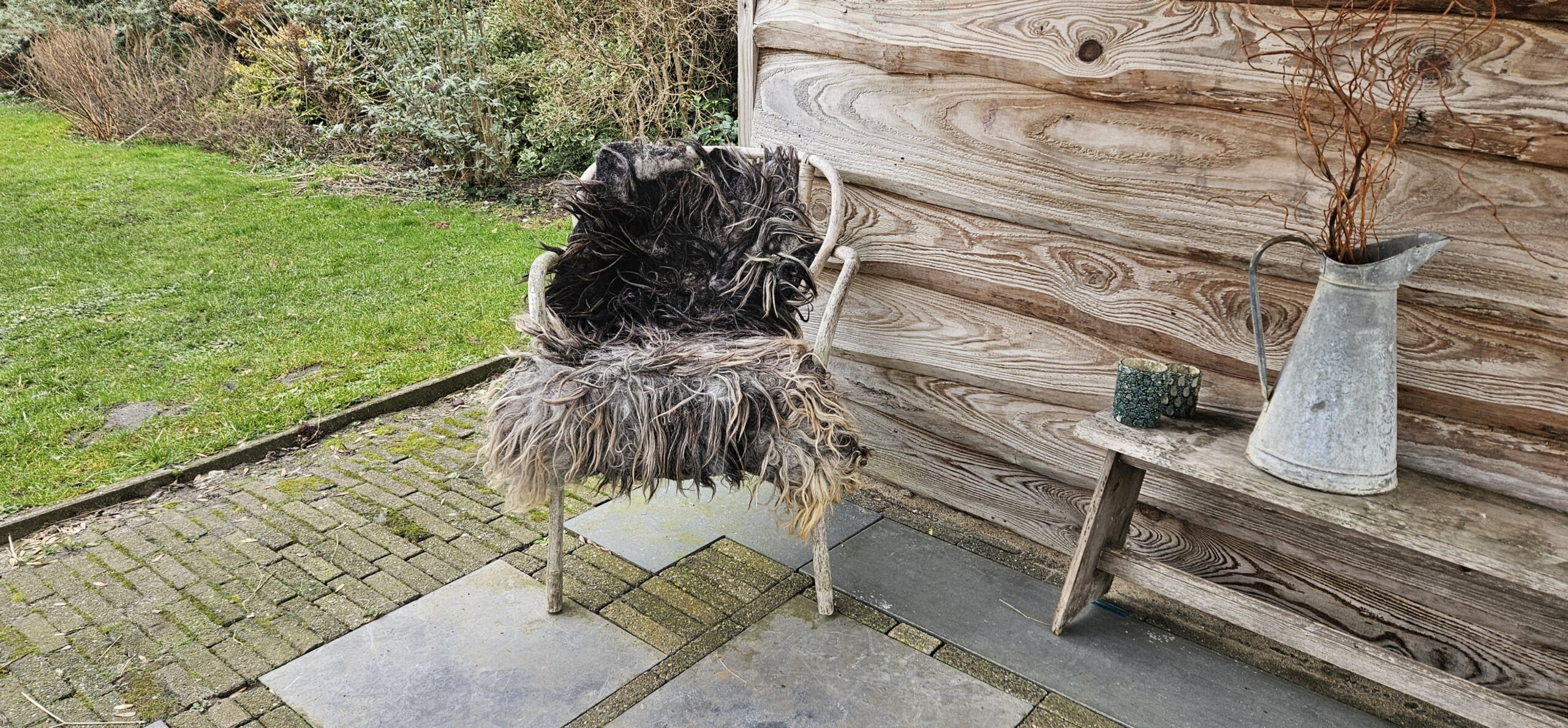 Vacht bruin/grijs/blond 'Pam'