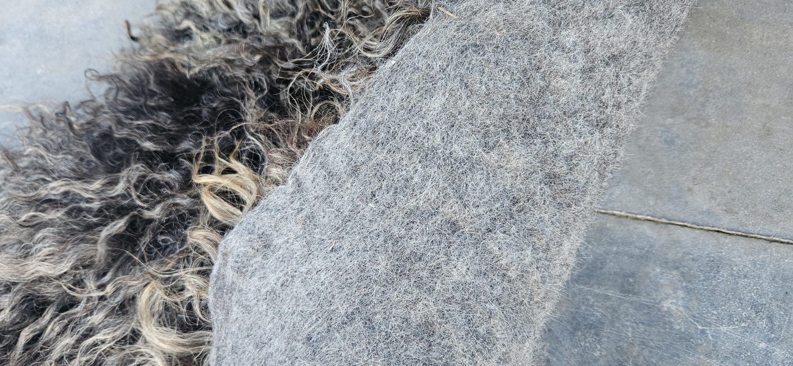 Vacht grijs/bruin 'Viola' - Afbeelding 5