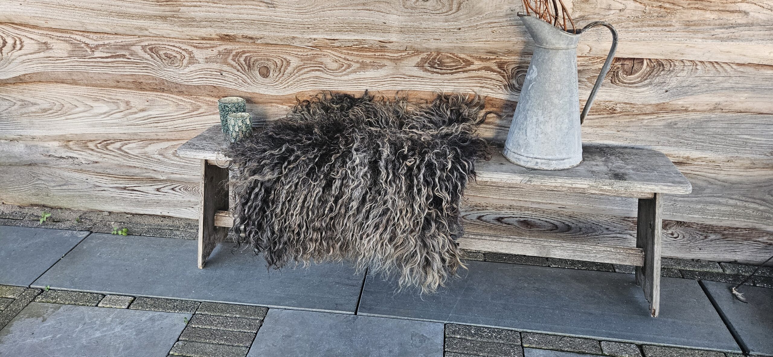 Vacht grijs/bruin 'Viola' - Afbeelding 6