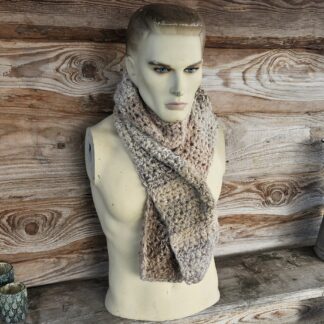 Wollen sjaal grijs/beige